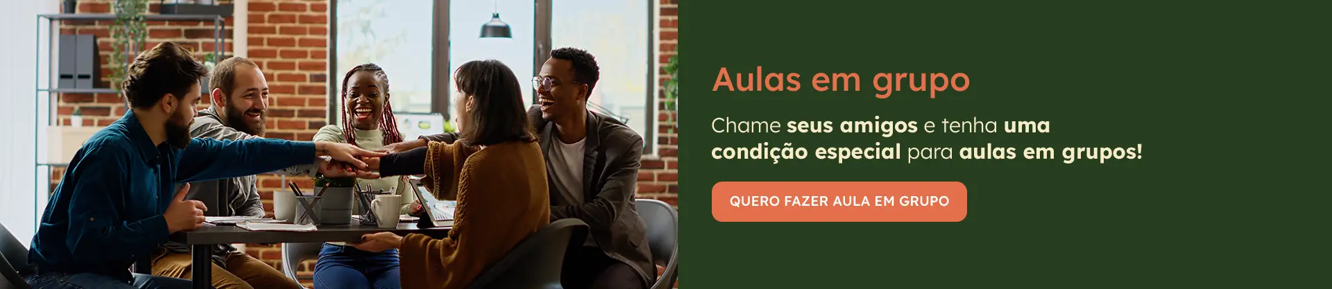 Aulas em grupo. Chame seus amigos e tenha uma condição especial para aulas em grupos